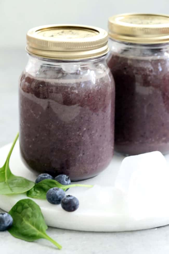 Blueberry Spinach Smoothie - The Harvest Kitchen