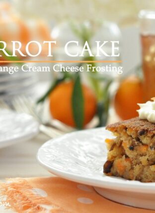 Carrot Cake with Orange Cream Cheese Frosting