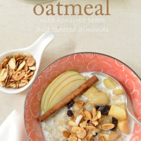 If you want to learn how to make oatmeal taste good like, you're going to love this Hot Oatmeal Cereal recipe.  It's loaded with pears, raisins and nuts and a hint of cinnamon