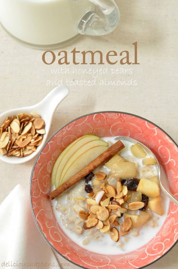 If you want to learn how to make oatmeal taste good like, you're going to love this Hot Oatmeal Cereal recipe.  It's loaded with pears, raisins and nuts and a hint of cinnamon