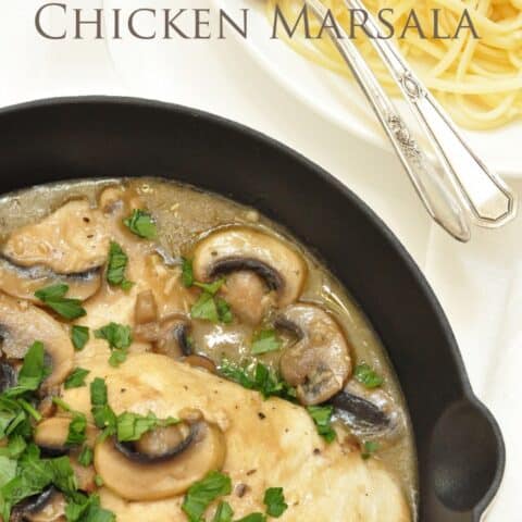This Chicken Marsala is so rich and flavorful and the best part is this easy chicken marsala recipe pulls together in about 30 minutes