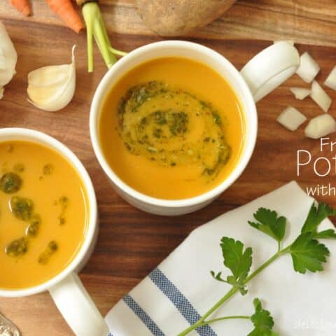 This French Potage is a blended vegetable soup made with the most humble of ingredients yet has the most incredible depth of flavor