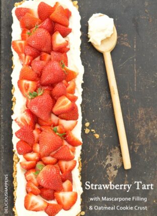 Oatmeal Cookie Crust Strawberry Tart