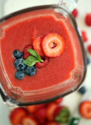 Basil Berry Granita