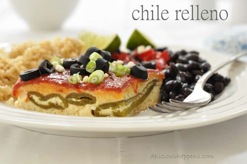 This Chile Relleno is made with canned green chilies, milk, eggs and cheese and comes together in a pinch