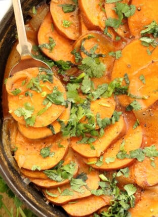 Coconut Curry Scalloped Sweet Potatoes