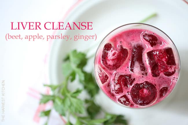 This Beet Ginger Detox Drink is made with beets, apples, a whole lemon, fistful of parsley and ginger 
