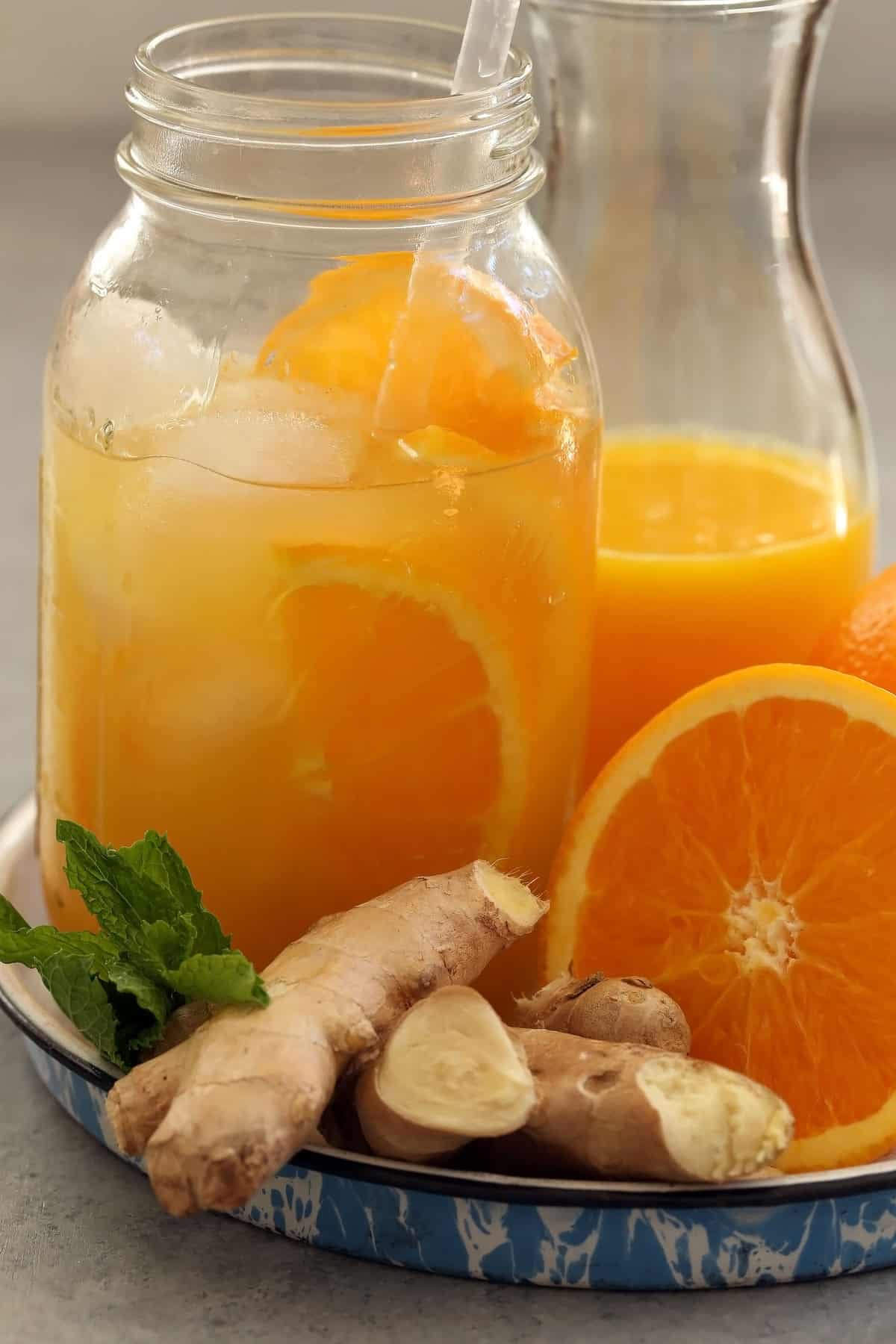 Iced Orange Ginger Green Tea