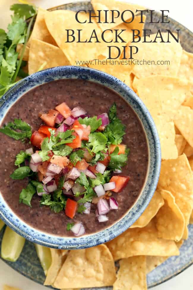 plate with dip and chips