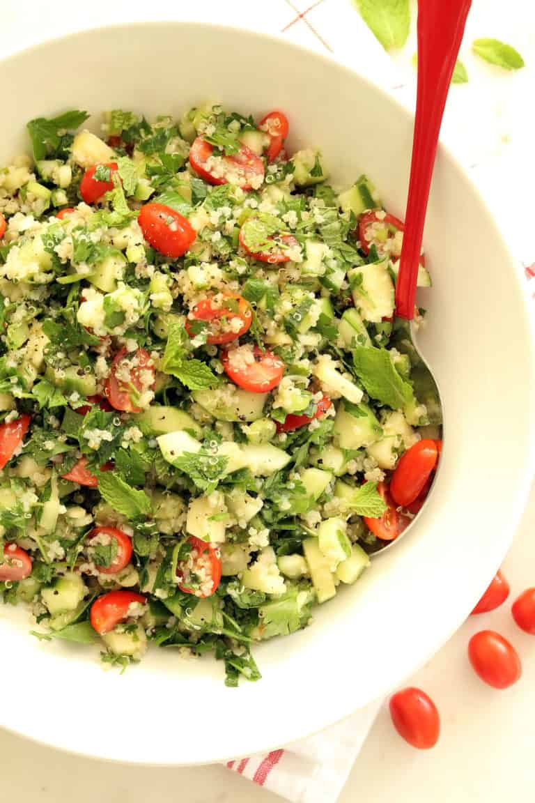 Crunchy Quinoa Tabbouleh Salad The Harvest Kitchen