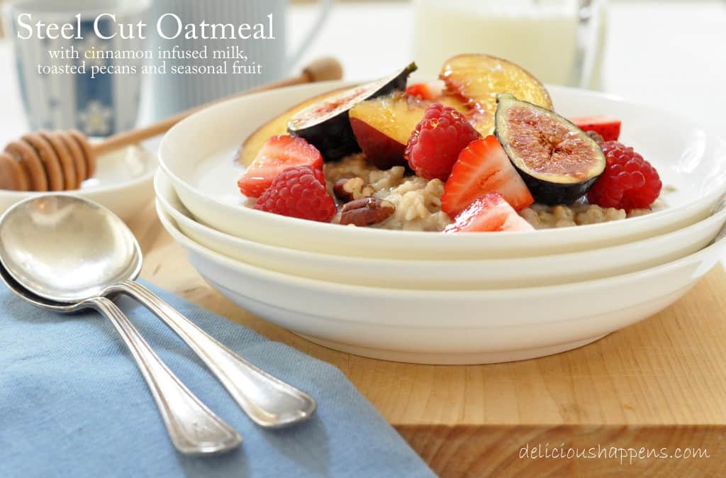 oatmeal with cinnamon milk