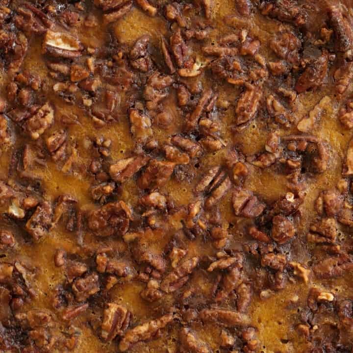This Dairy Free Pumpkin Pudding is a healthy vegan pumpkin pudding recipe that is warm and cozy and perfect for the holidays. It's one of my favorite easy Thanksgiving desserts and I make it every year for the holiday!  