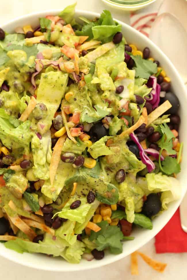 Vegetarian Mexican Chopped Salad - The Harvest Kitchen