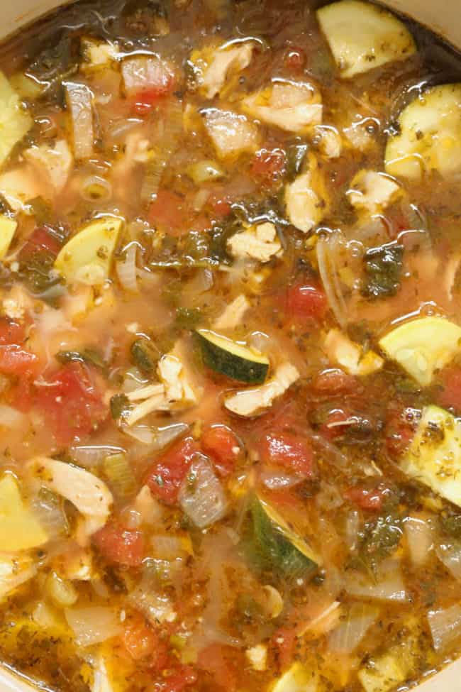 A bowl filled with healthy tortilla soup