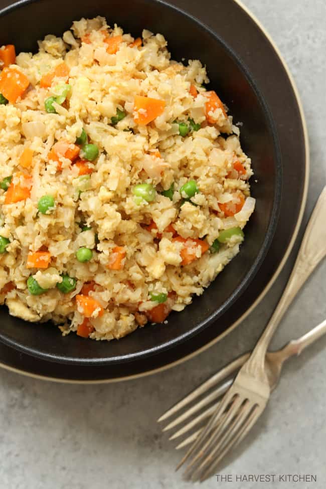 This Cauliflower Fried Rice is a healthy low-carb take on fried rice that's quick and easy to make and tastes as good as take-out