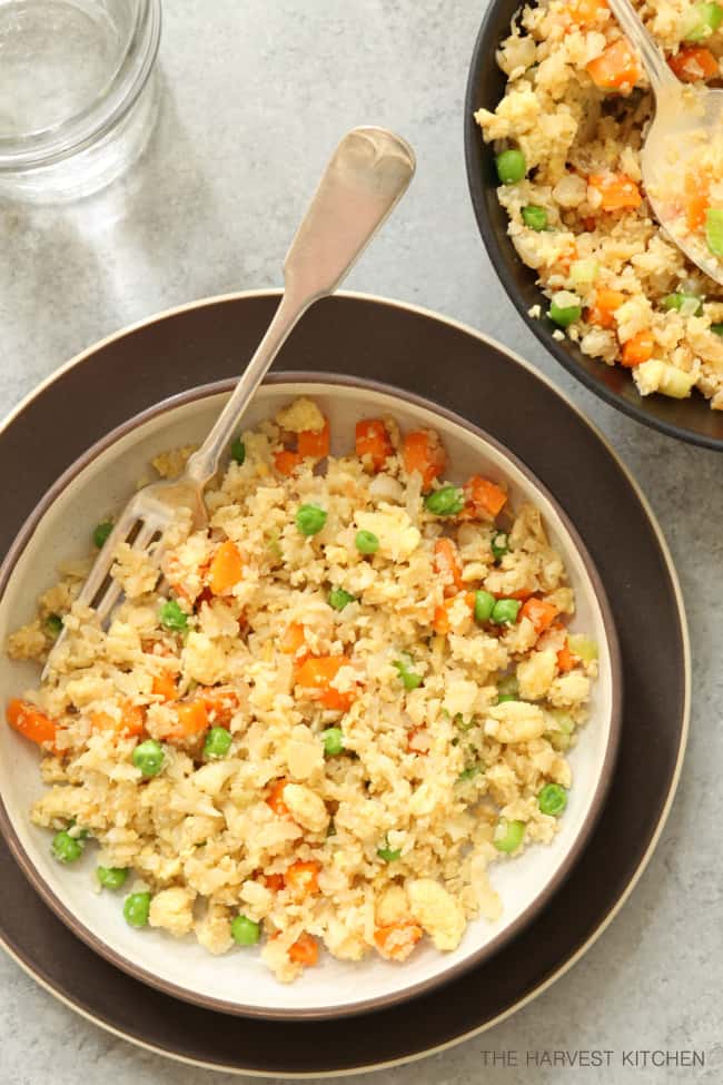 This Cauliflower Fried Rice is a healthy low-carb take on fried rice that's quick and easy to make and tastes as good as take-out
