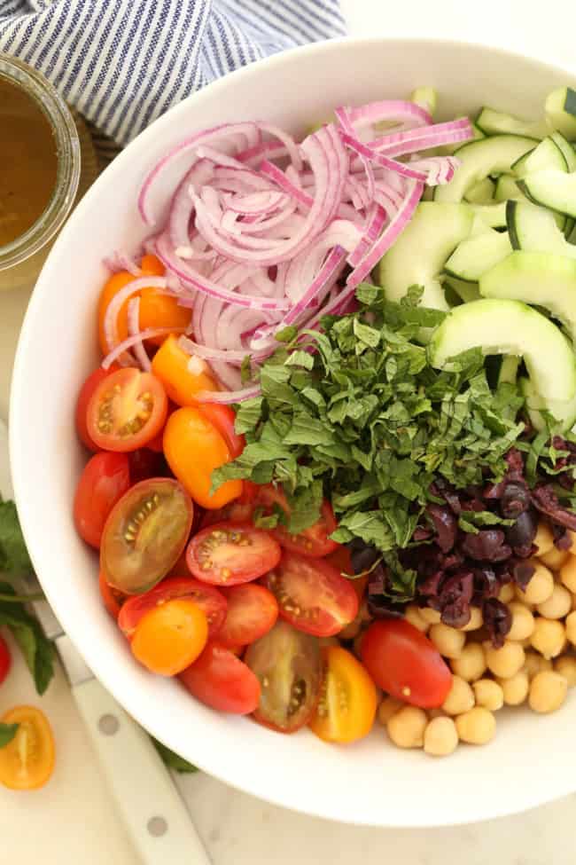 Mediterranean Chickpea and Cucumber Salad - The Harvest Kitchen