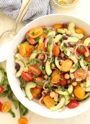 Mediterranean Chickpea and Cucumber Salad
