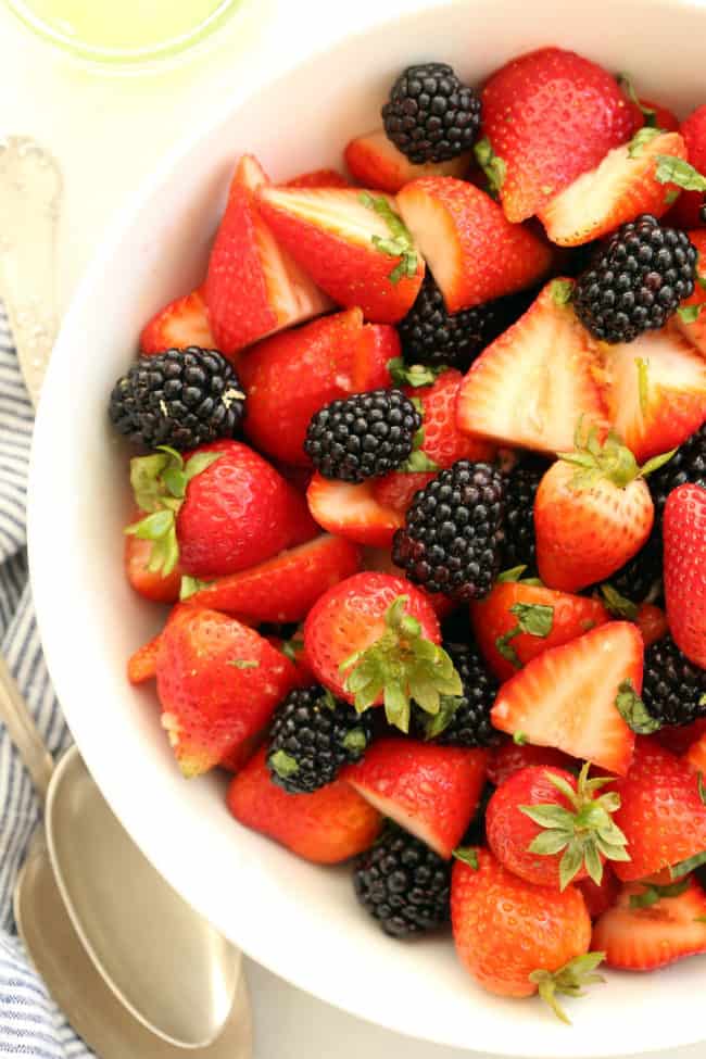 bowl of berry fruit salad