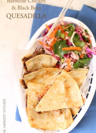 Barbecue Chicken and Black Bean Quesadillas