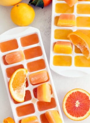 Cold Fighting Citrus Ice Cubes