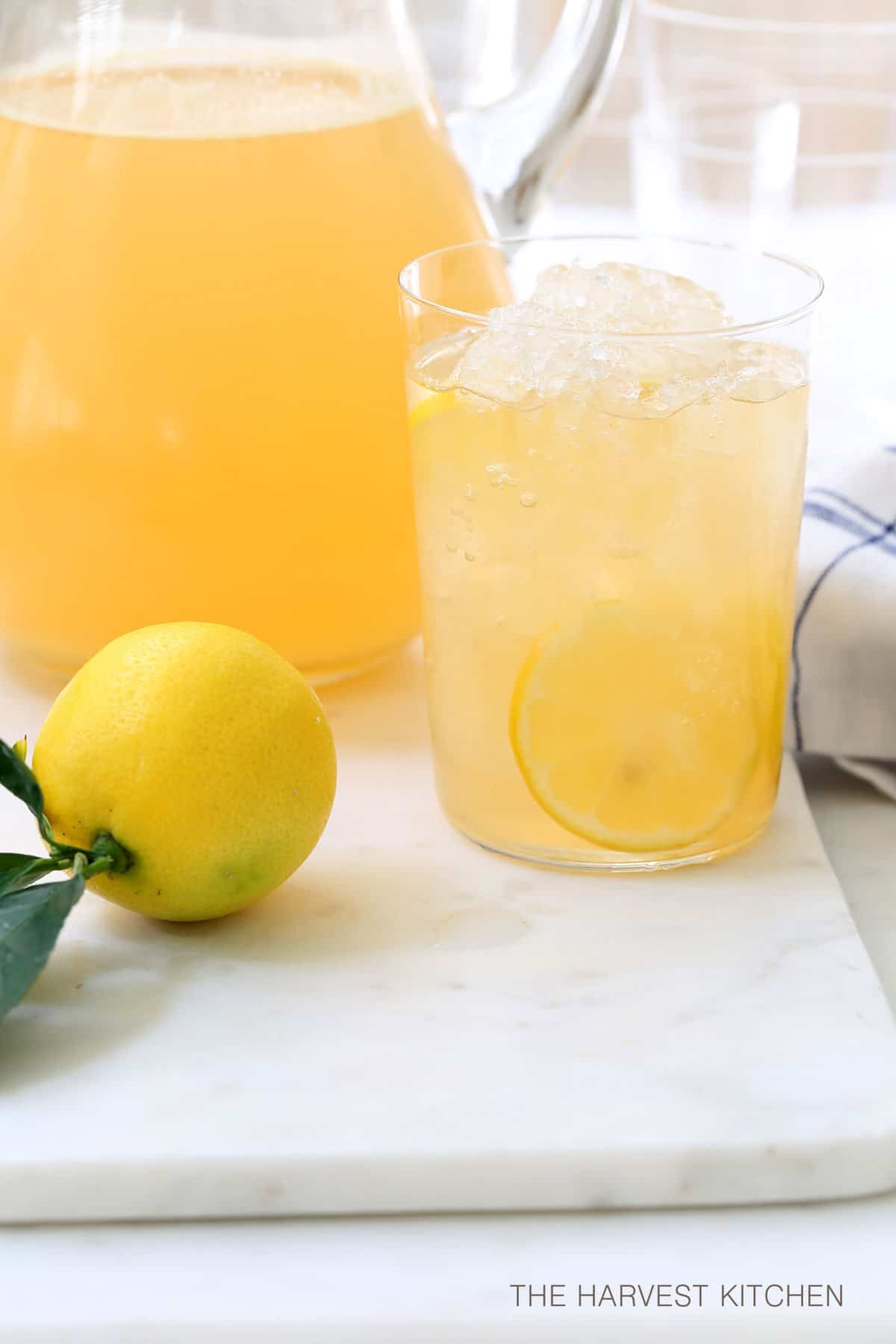 Iced Green Tea with Apple, Lemon and Ginger The Harvest Kitchen