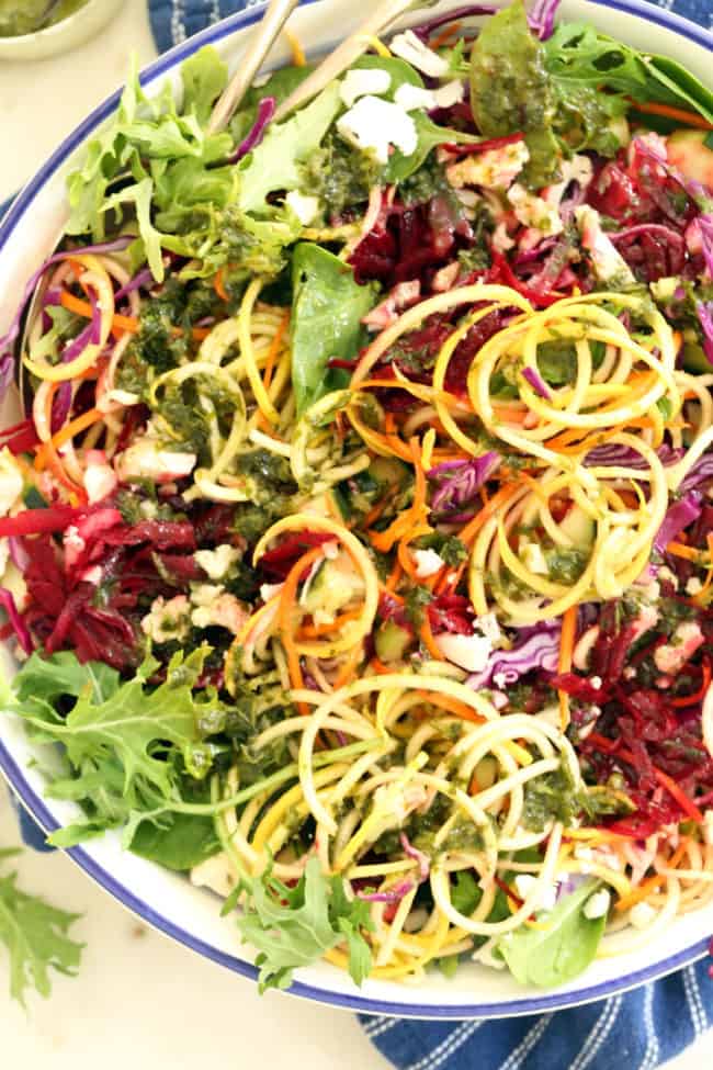 bowl of detox salad with raw beets