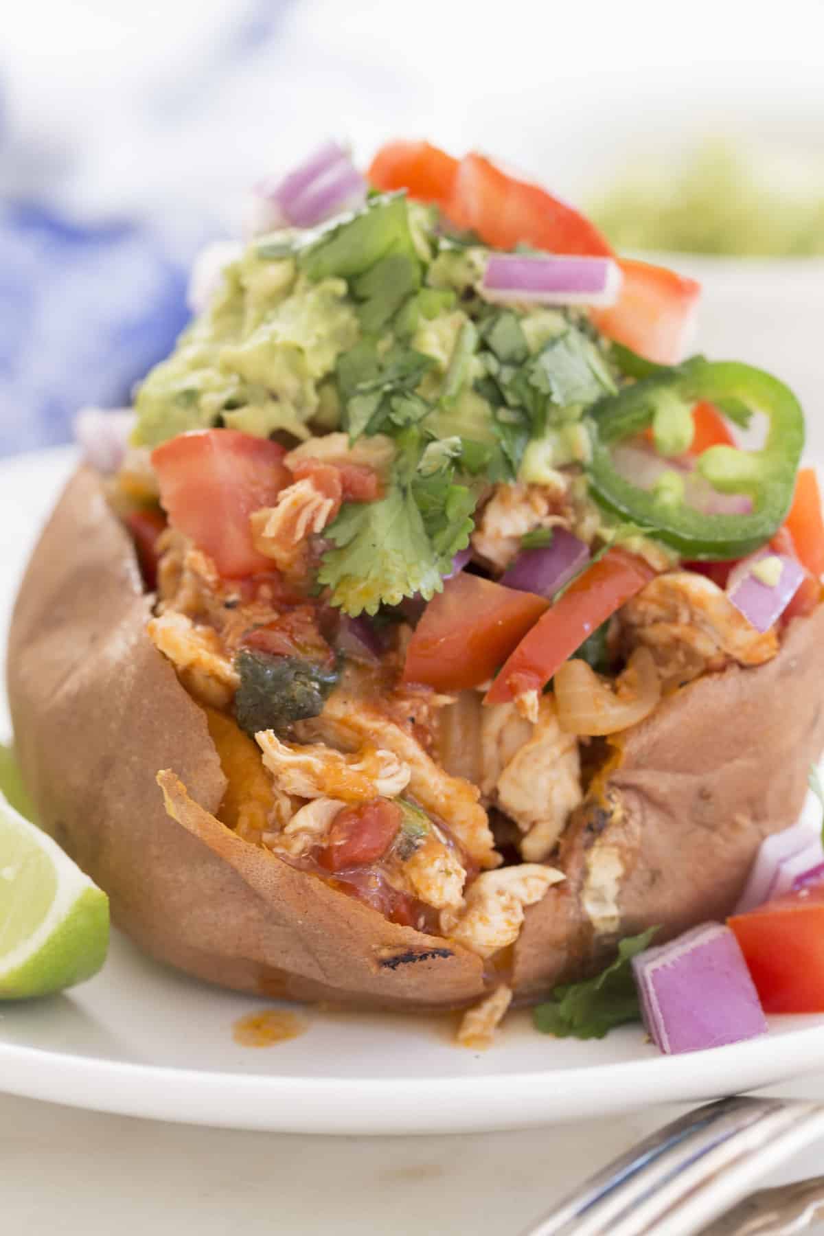 Chicken Fajita Stuffed Sweet Potatoes The Harvest Kitchen