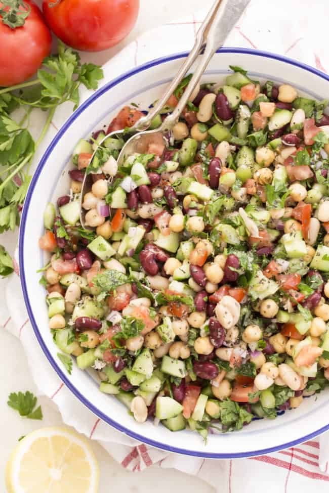 Mediterranean Bean Salad - The Harvest Kitchen