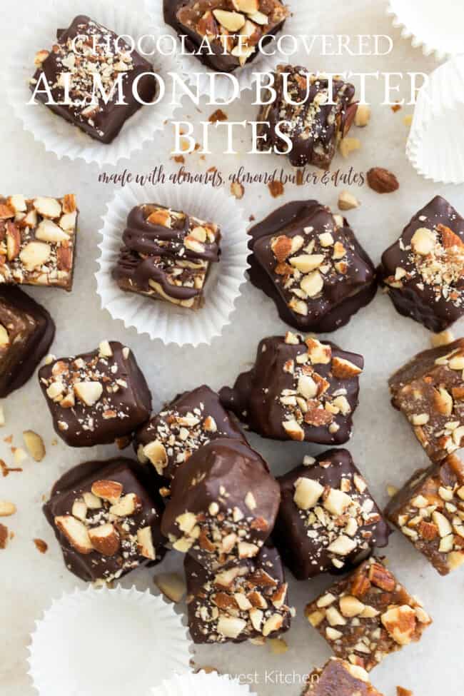 Energy bites with dates and dipped in chocolate.