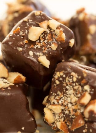 Chocolate Covered Almond Butter Bites