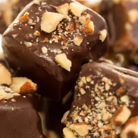 Almond butter date bites.
