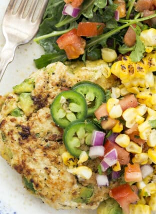 Mexican Avocado Chicken Burgers