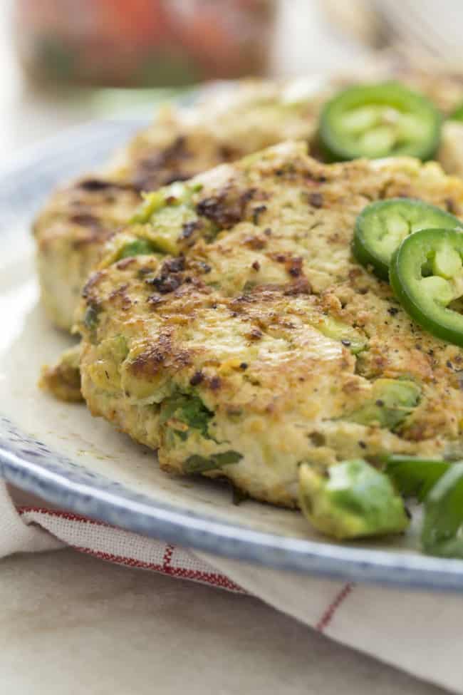 These Mexican Avocado Chicken Burgers are perfect for summertime and they're moist and flavorful and you really need no bun at all