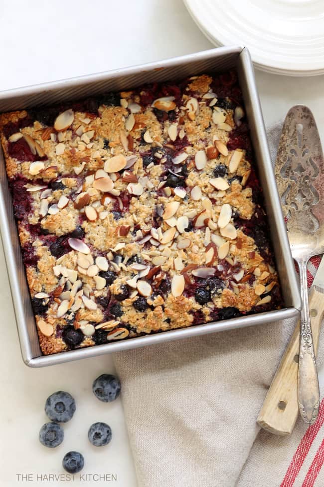 These Healthy Berry Oatmeal Crumb Bars are loaded with berries and the crumb topping is delicately crispy and completely addicting