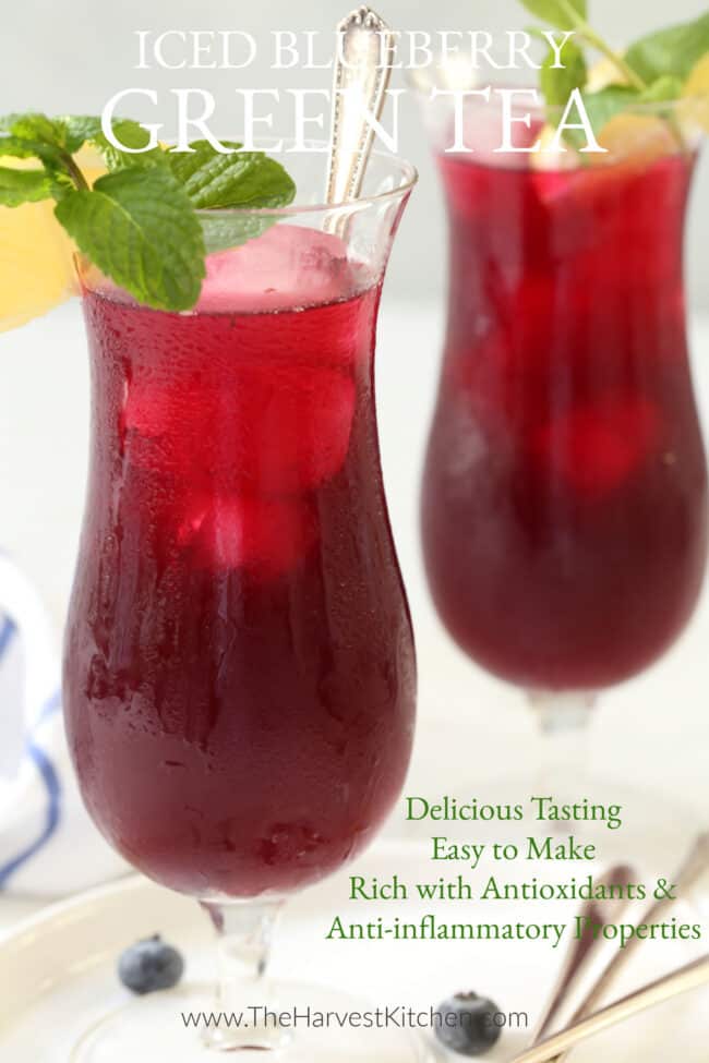 iced tea immunity booster drink in glasses
