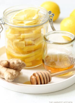Detox Honey Lemon Ginger Slices