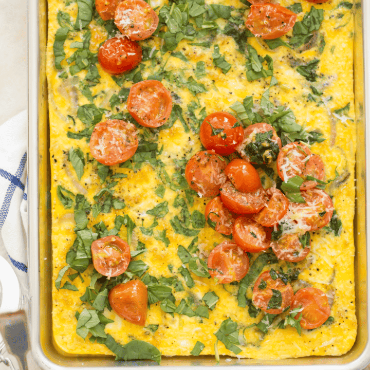 Simple Spinach, Leek & Onion Frittata