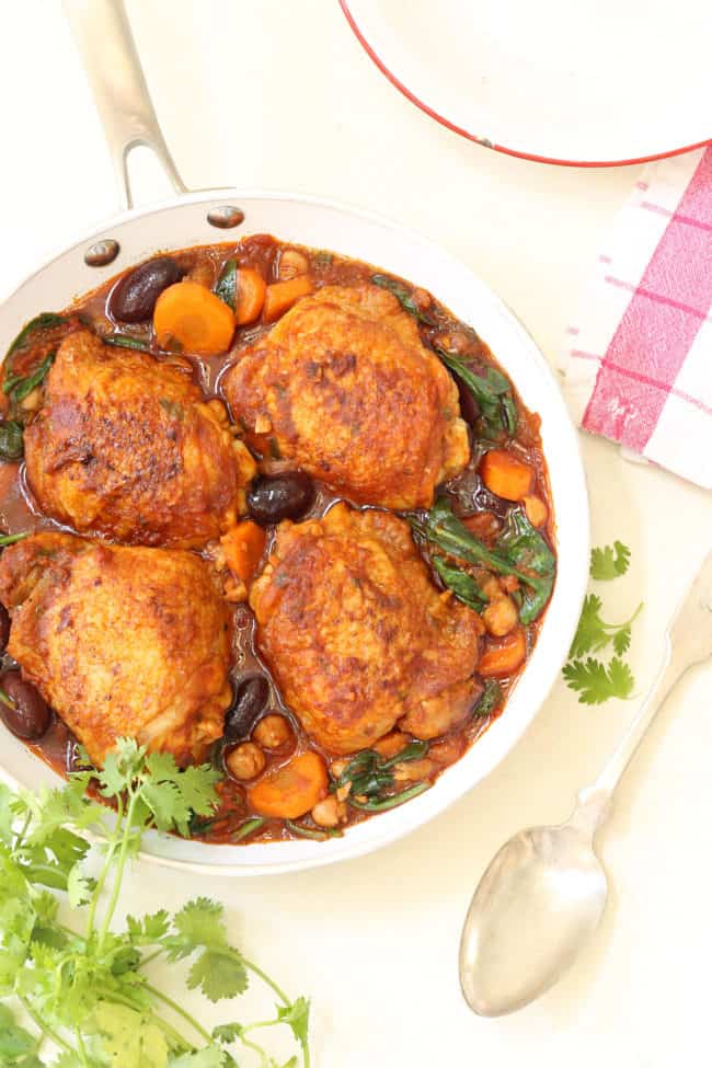 This Chicken Chermoula (also called Moroccan chicken) is a blend of chicken and vegetables simmered in an amazing exotic tasting sauce