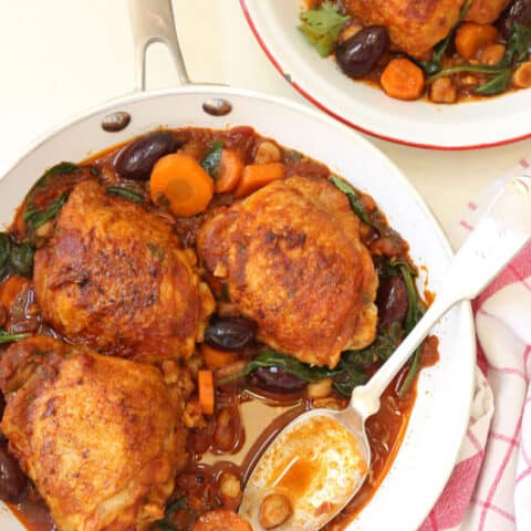 This Chicken Chermoula (also called Moroccan chicken) is a blend of chicken and vegetables simmered in an amazing exotic tasting sauce