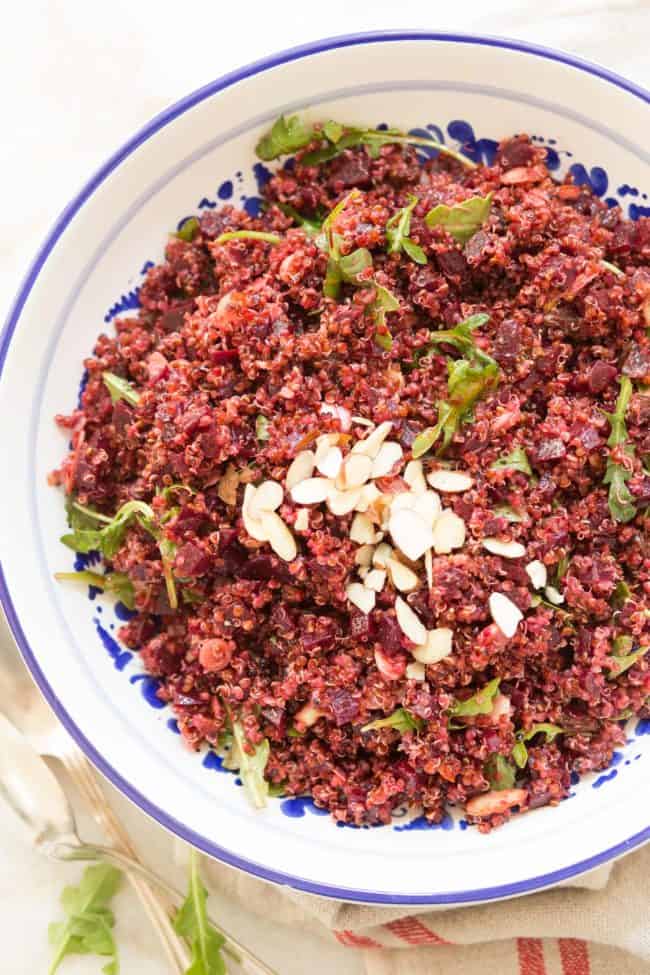 Bowl of curry quinoa salad