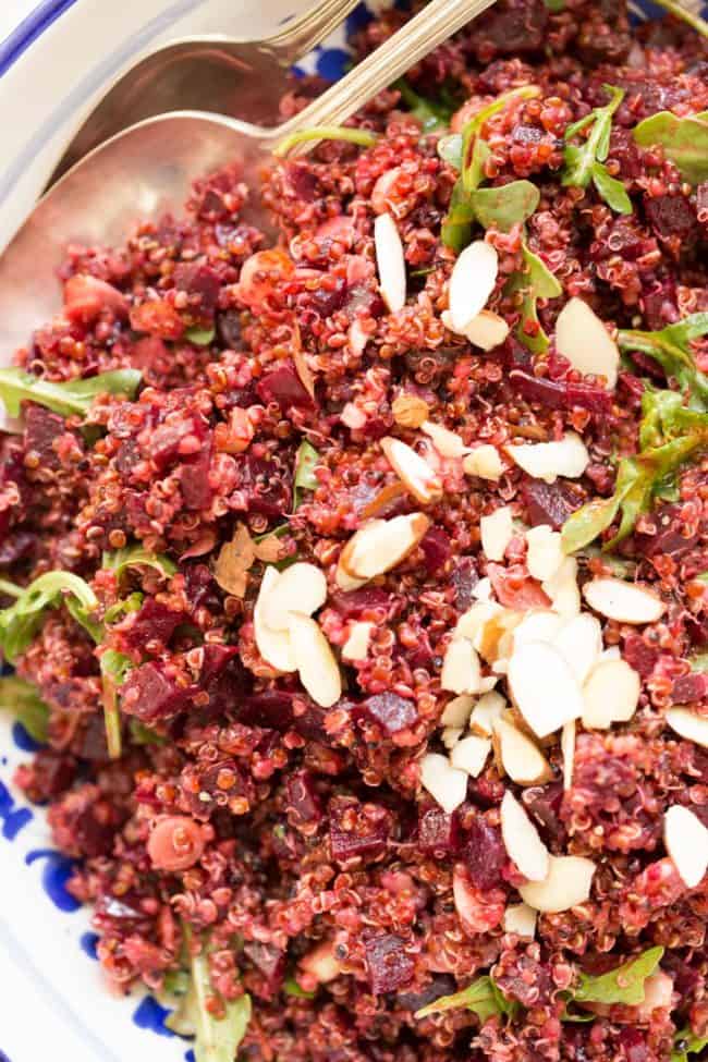 Bowl of Quinoa Beet Salad 