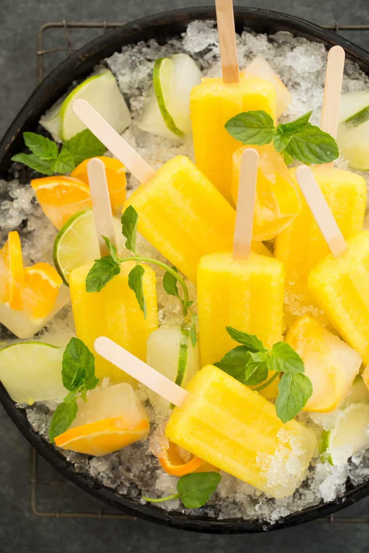 These Pineapple Paletas (also referred to as pineapple popsicles) are made with fresh fruit and make a refreshing healthy snack your whole family will love