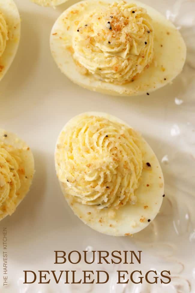 These Boursin Deviled Eggs make a delicious appetizer to serve your guests at your next party