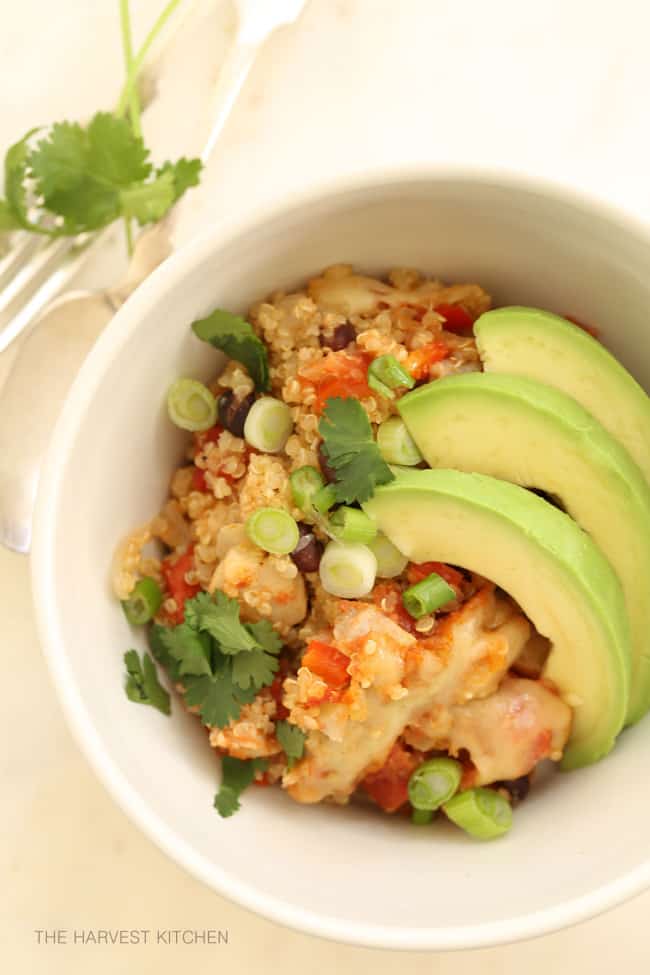 Chicken Burrito Bowl with Quinoa The Harvest Kitchen
