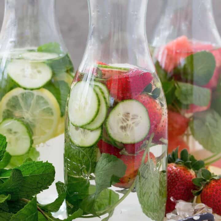 stay hydrated with glasses filled with water and fruit - infused water benefits