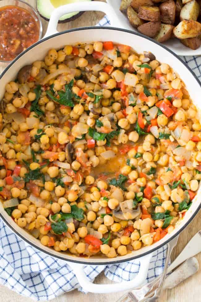 pot of chickpeas