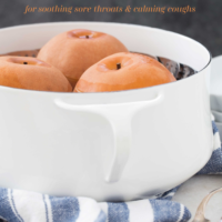 Apple Pear (also referred to Asian Pear, Asian Apple Pear and Japanese Apple Pears) can be steamed with honey to make a delicious tasting homemade sore throat and cough remedy