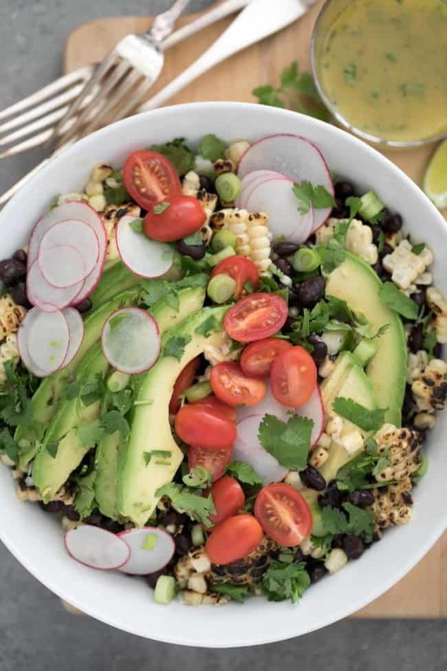 bowl of black bean and corn salad