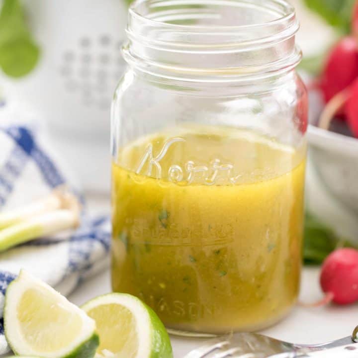 This is a versatile Lime Vinaigrette recipe that’s made with just 7 simple ingredients and it comes together in about 5 minutes
